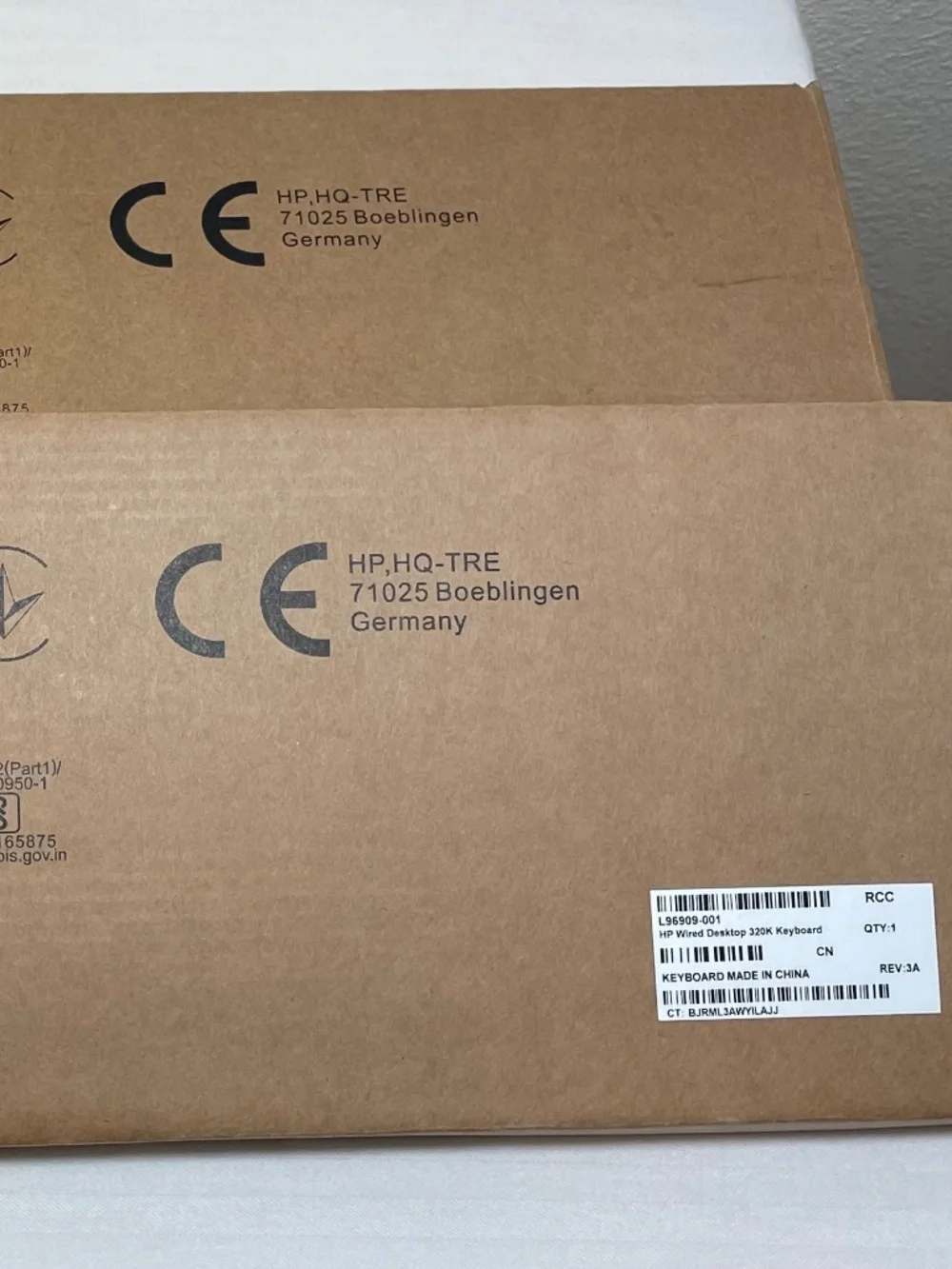 Lot Of 2 HP Desktop 320K Slim Wired QWERTY Keyboard Brand New